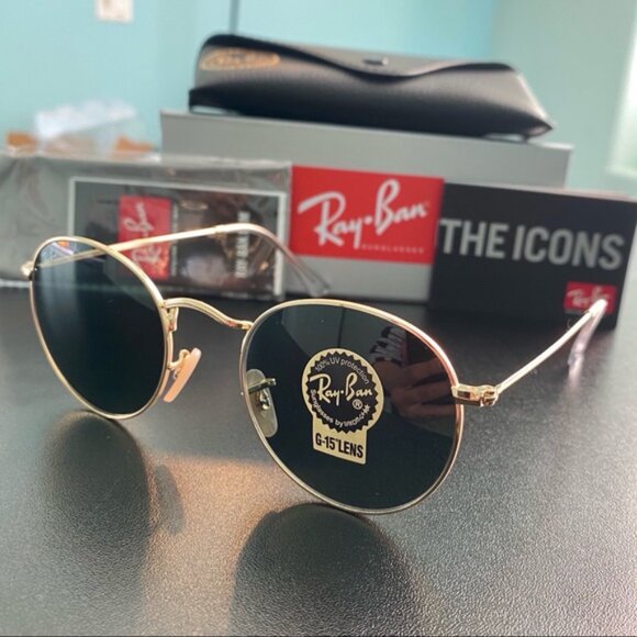 Ray Ban Round Metal Gold Frame RB3447 - Picture 2 of 12